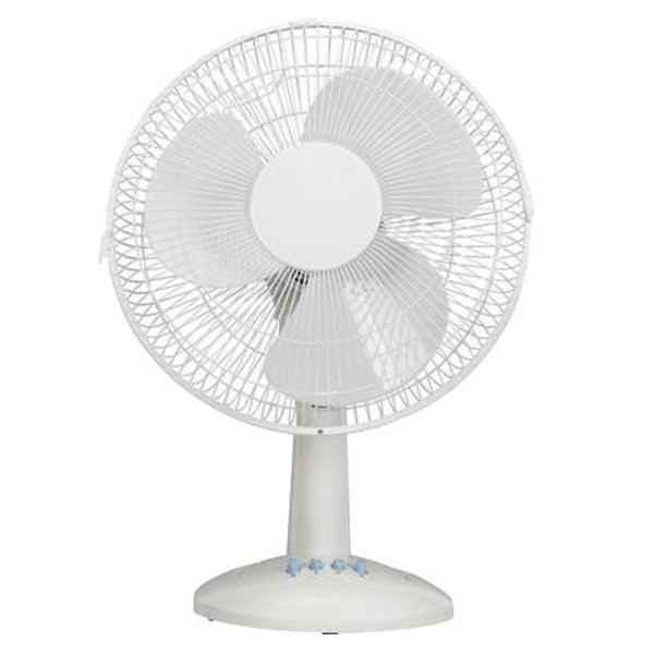 12” Oscillerende Tafel/Bureauventilator – Wit – 3 Snelheden – 35W