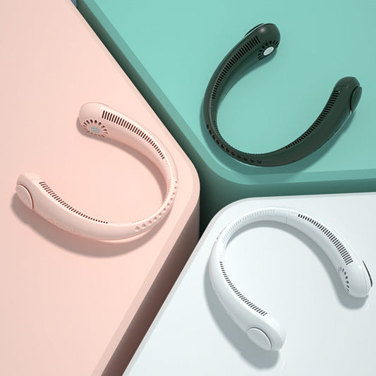 Draagbare Bladloze Nekventilator – USB Oplaadbaar – Fluisterstil & Ergonomisch Ontwerp