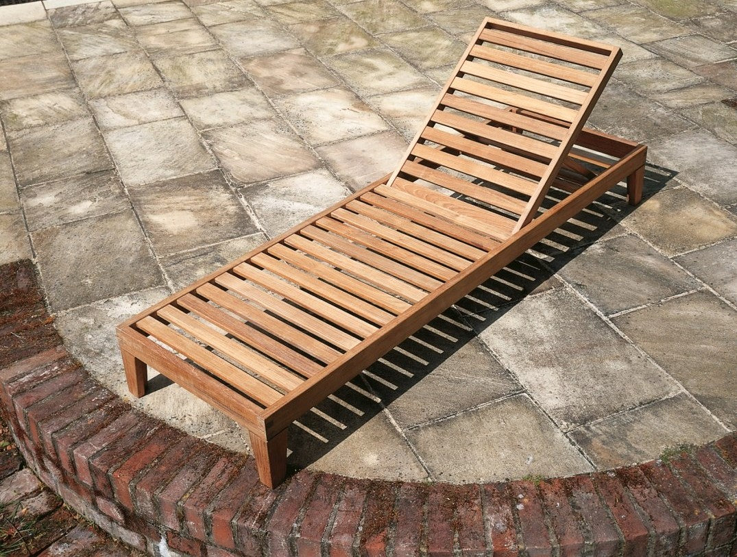 Capri Ligbed – Verstelbaar Teak Houten Ligbed voor de Tuin of Terras