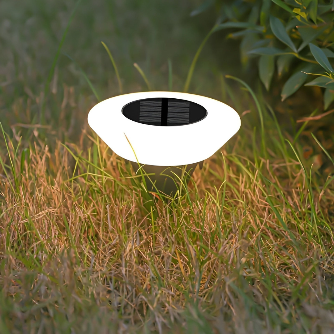 Solar Tuinlamp LED – RVS – Wit Licht – Weerbestendig – 30 cm