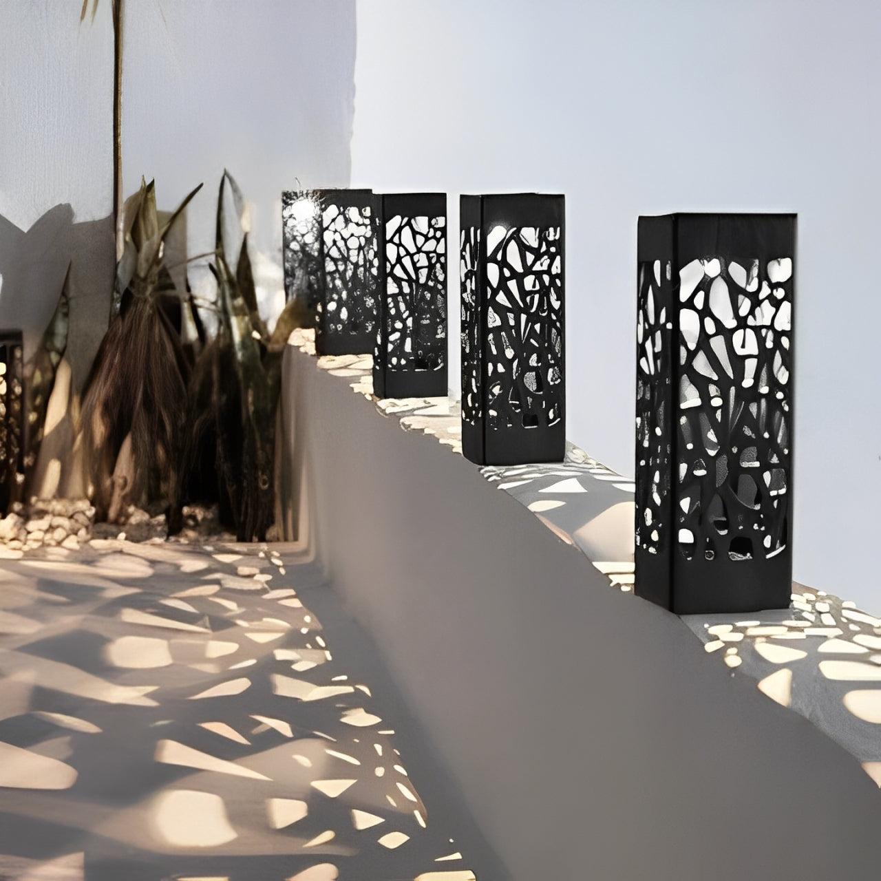 Solar Tuinverlichtingspaal – Draadloze Solar Buitenlamp – LED – Automatische Lichtsensor – IP65