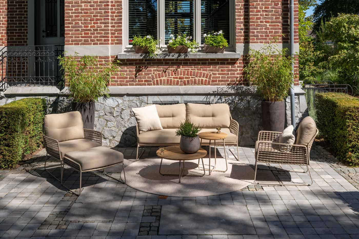 Albano Loungeset met Verdi Salontafels – Luxe Loungeset voor Tuin of Terras