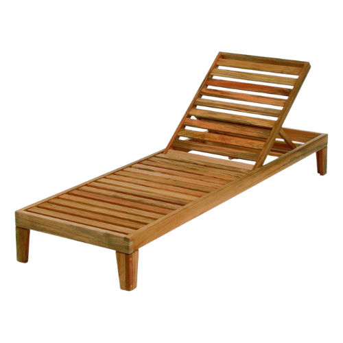Capri Ligbed – Verstelbaar Teak Houten Ligbed voor de Tuin of Terras