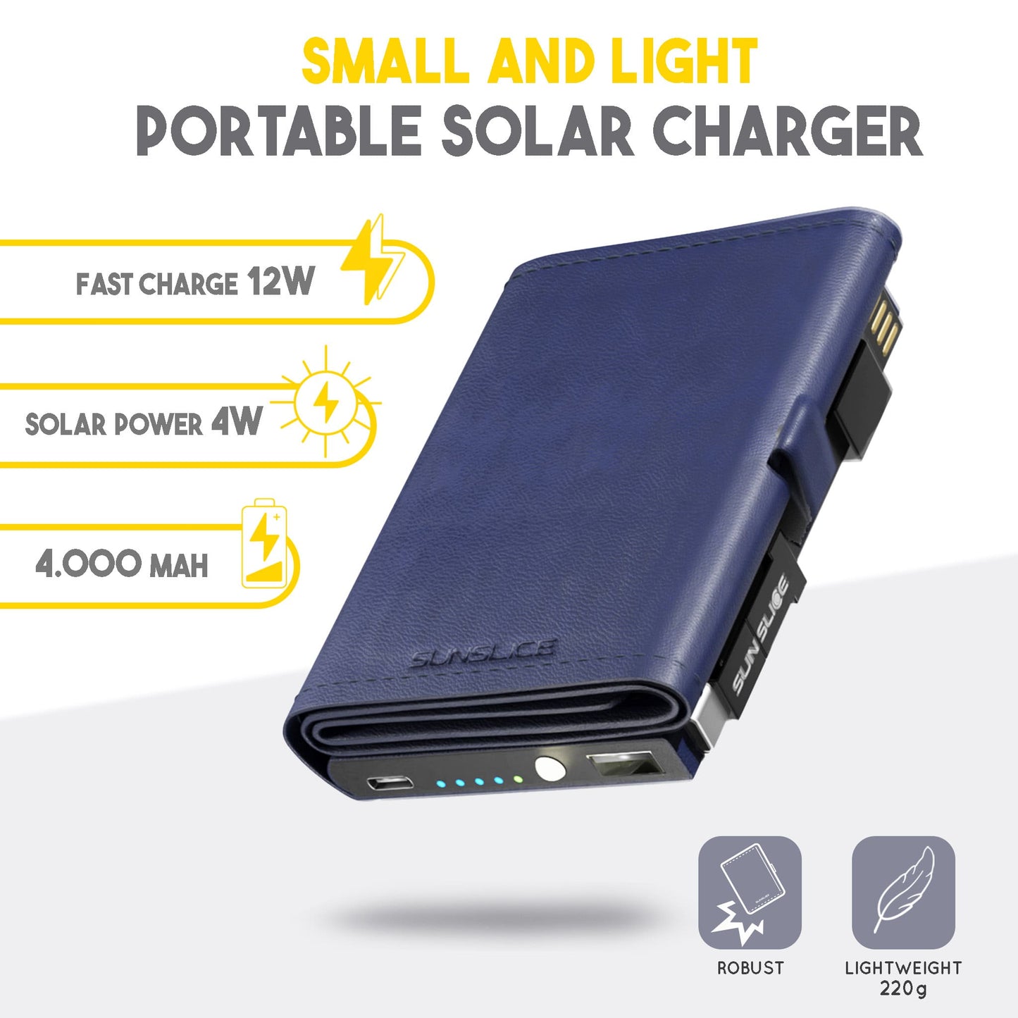 Ultra-Compacte Draagbare Zonne-Energie Powerbank – Opvouwbaar, Lichtgewicht en Universeel Opladen