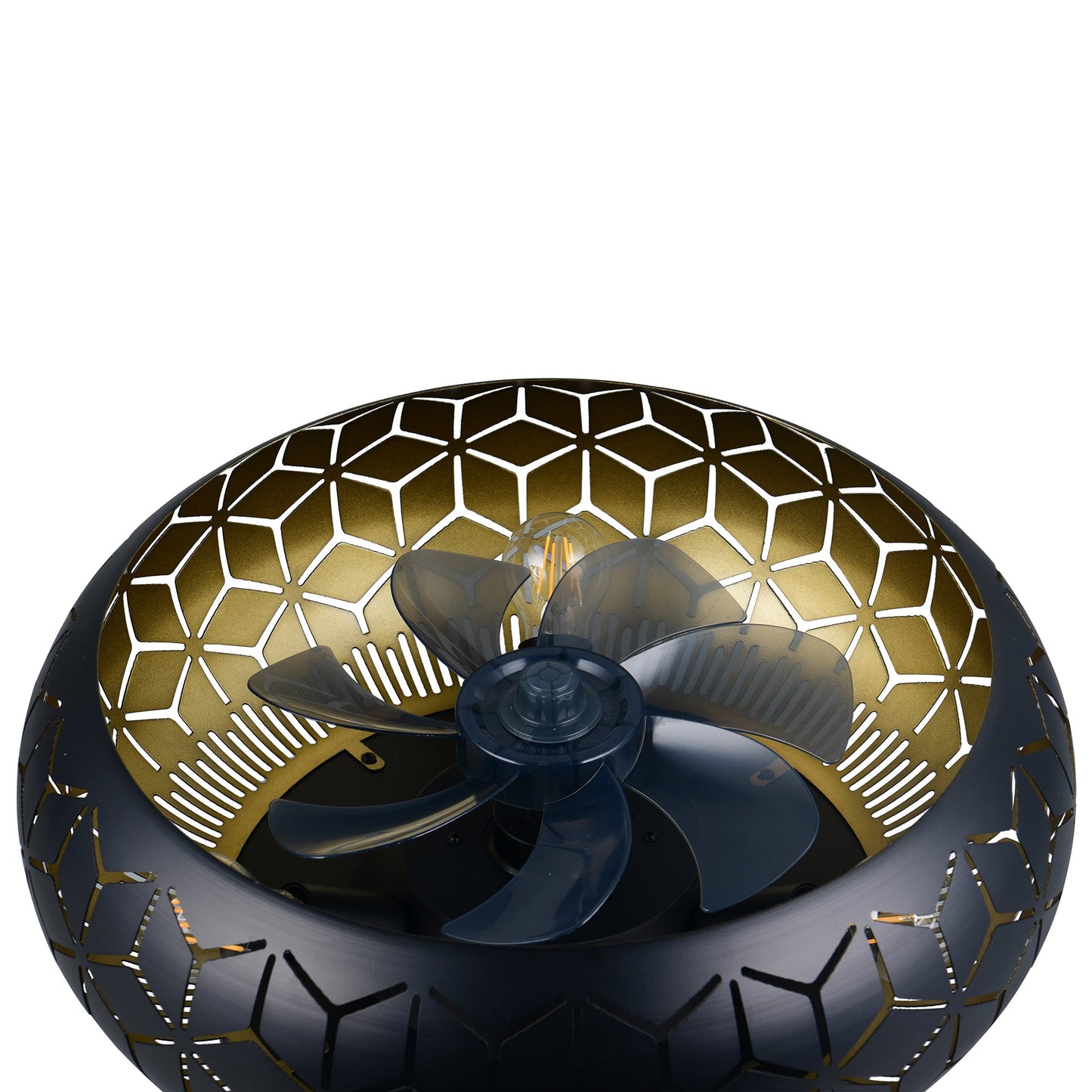 Plafondventilator Elynn met Lamp – Mat Zwart – Dimbaar LED – Plafondlamp Ventilator voor Koud & Warm Licht