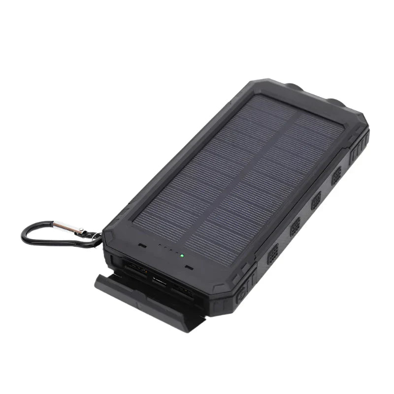 Draagbare Zonne-Energie Powerbank met Snellaadfunctie – 120W – USB-A, USB-C & Lightning – Zaklamp – Digitale Display