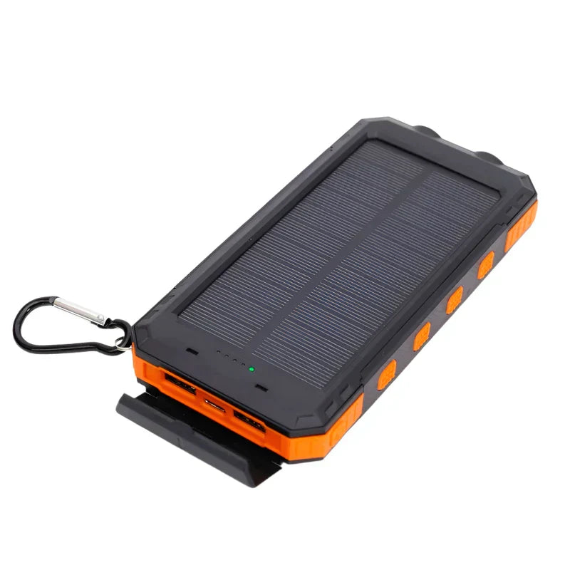 Draagbare Zonne-Energie Powerbank met Snellaadfunctie – 120W – USB-A, USB-C & Lightning – Zaklamp – Digitale Display