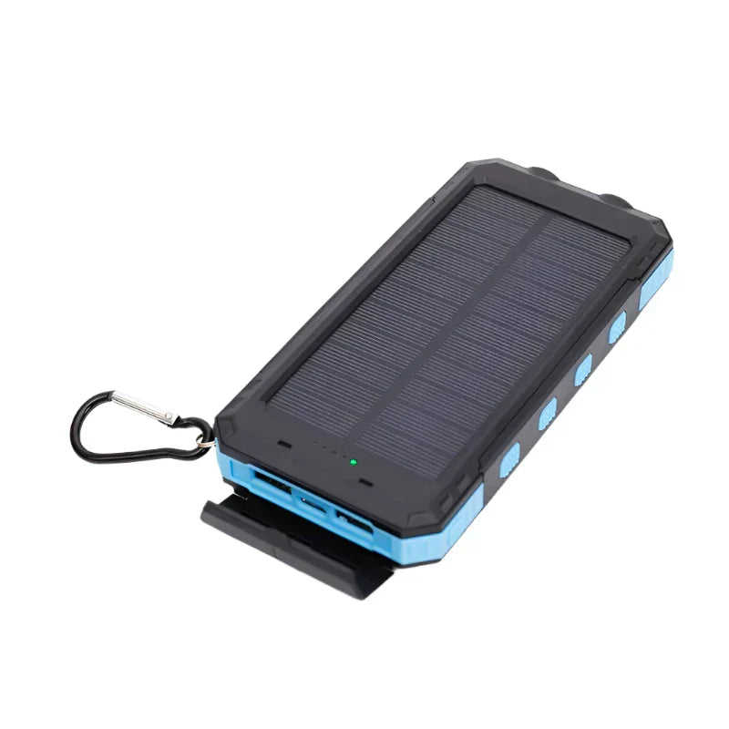 Draagbare Zonne-Energie Powerbank met Snellaadfunctie – 120W – USB-A, USB-C & Lightning – Zaklamp – Digitale Display