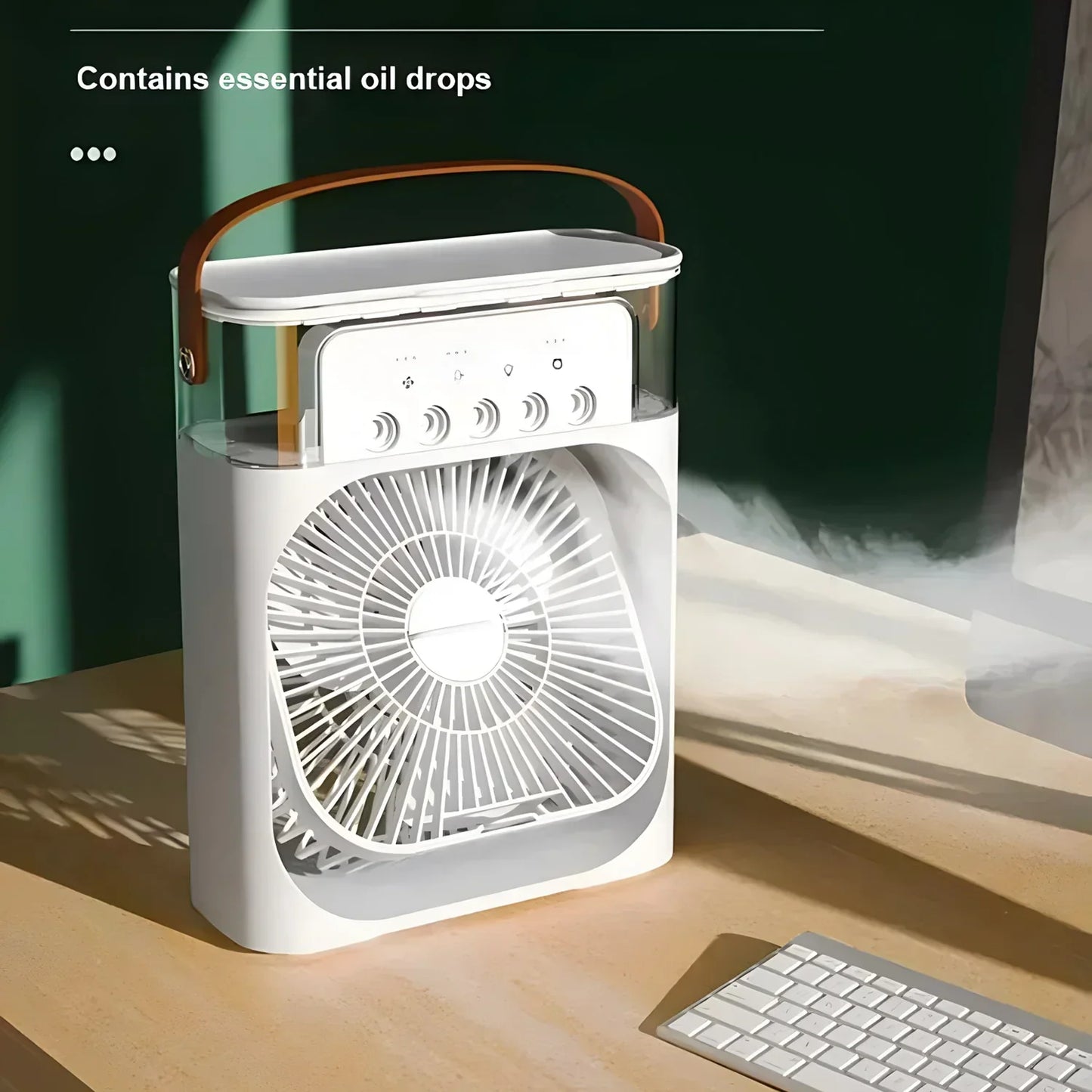Venti 3-in-1 Mobiele Airco – Ventilator, Luchtbevochtiger en LED Sfeerverlichting