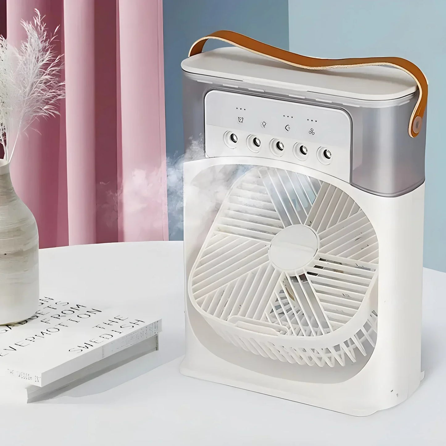 Venti 3-in-1 Mobiele Airco – Ventilator, Luchtbevochtiger en LED Sfeerverlichting