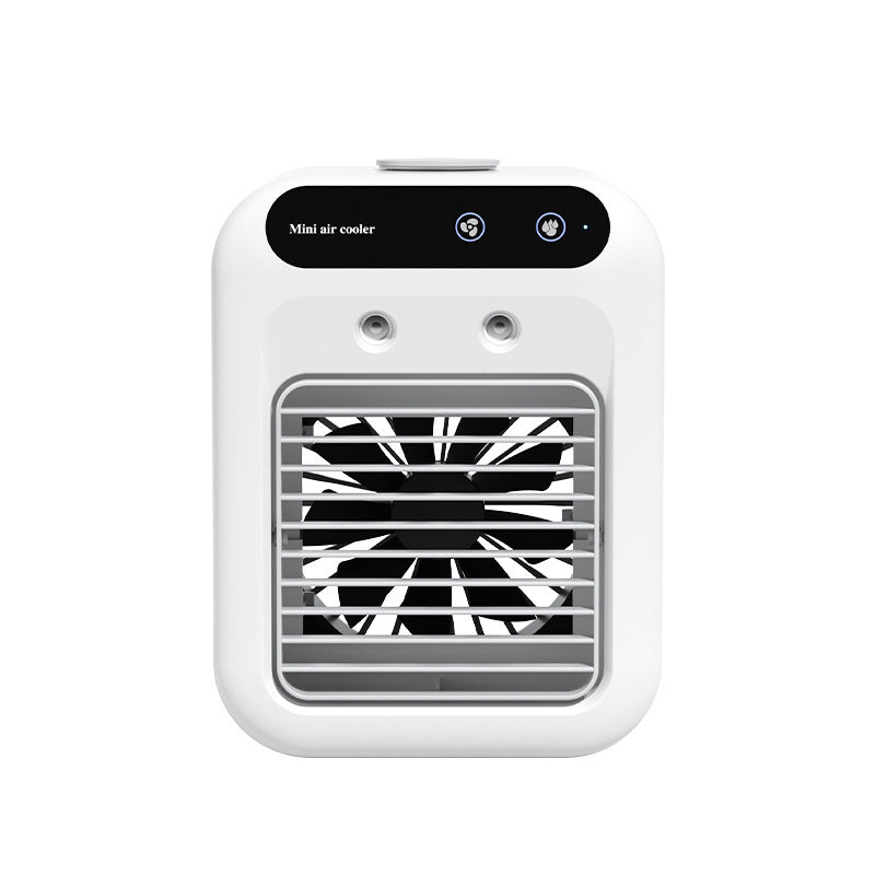 Draagbare Airco Ventilator – Waterkoeling & Luchtbevochtiger – Compact & Stil – Touchscreen Bediening