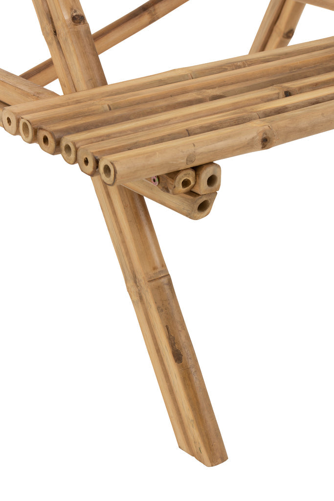 Bamboe Bank Naturel – 120 cm – Stijlvol Tuinbankje voor Binnen en Buiten
