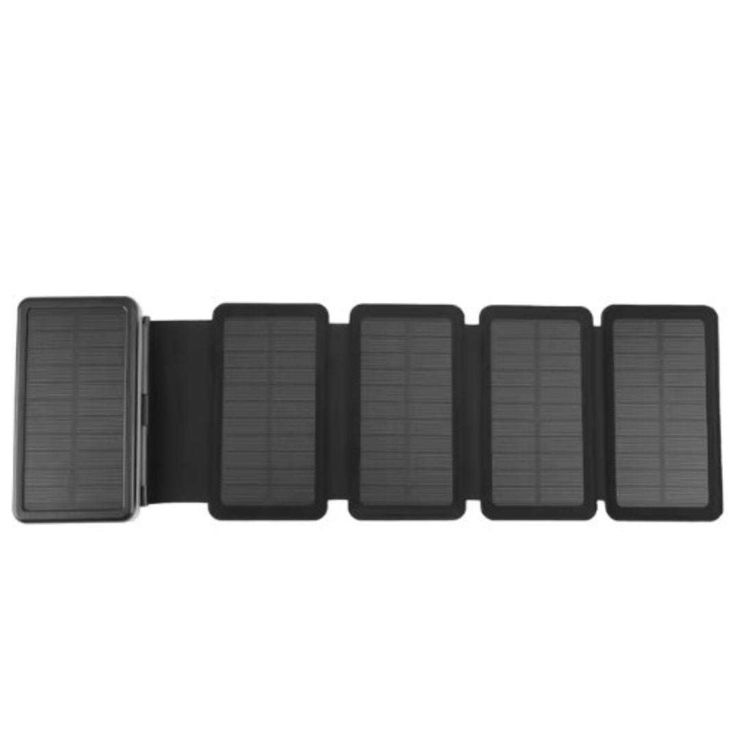 Opvouwbare Draagbare Zonne-Energie Powerbank – Waterdicht, Dubbele USB, Quick Charge, Zaklamp