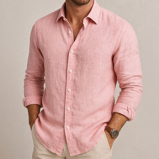 Linen Essential Heren Overhemd – Linnen, Ademend & Tijdloos