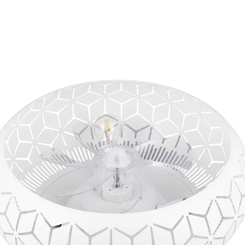 Plafondventilator Elynn met Lamp – Mat Zwart – Dimbaar LED – Plafondlamp Ventilator voor Koud & Warm Licht