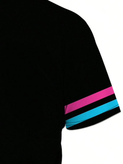 🔥 2-delige Set Miami Print Heren Outfit – T-shirt & Shorts | Sportief & Casual 🔥