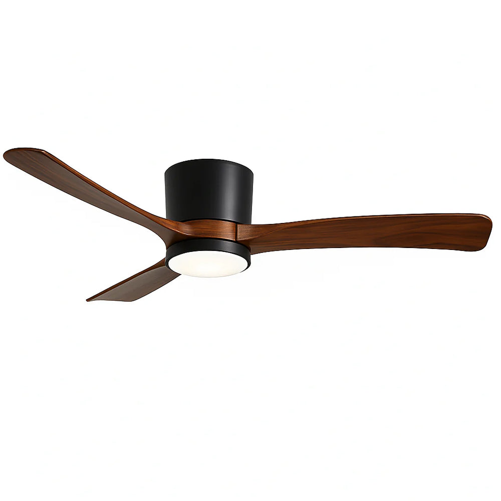 LED Plafondventilator met Lamp – 18W – Zwart/Hout – Dimbaar – 3 CCT – Met Afstandsbediening