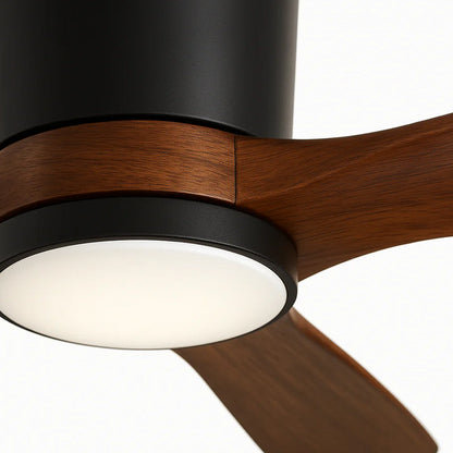 LED Plafondventilator met Lamp – 18W – Zwart/Hout – Dimbaar – 3 CCT – Met Afstandsbediening