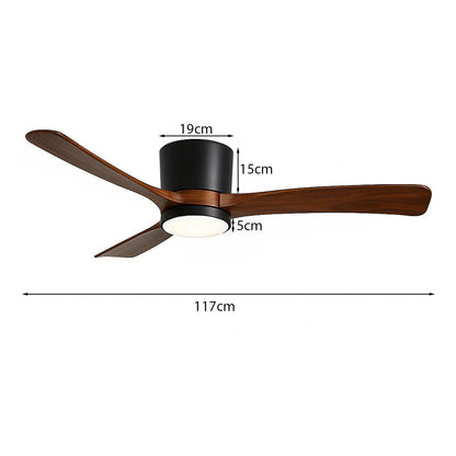 LED Plafondventilator met Lamp – 18W – Zwart/Hout – Dimbaar – 3 CCT – Met Afstandsbediening