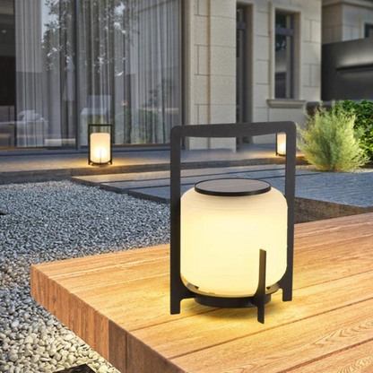 Solar Buitenlamp – LED – Roestvrij Staal & Glas – Duurzame Tuinverlichting op Zonne-energie – IP65