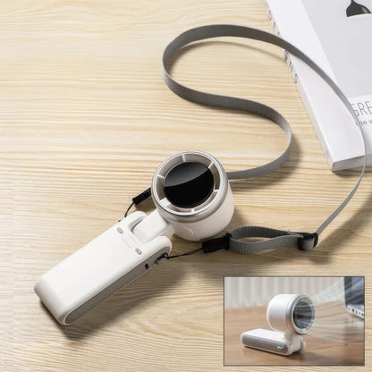 Draagbare Opvouwbare Mini Ventilator – 180° Kantelbaar – Krachtige Turbo – Stil – USB-C Oplaadbaar