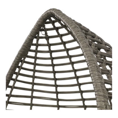 Relaxstoel Chill Grijs – Hangstoel met Wicker en Kussens – Comfort voor Binnen en Buiten