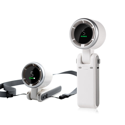 Draagbare Opvouwbare Mini Ventilator – 180° Kantelbaar – Krachtige Turbo – Stil – USB-C Oplaadbaar