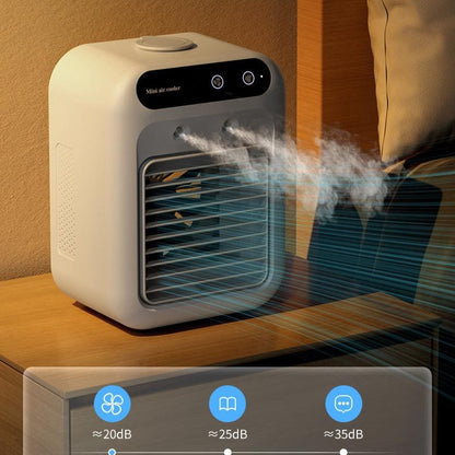 Draagbare Airco Ventilator – Waterkoeling & Luchtbevochtiger – Compact & Stil – Touchscreen Bediening
