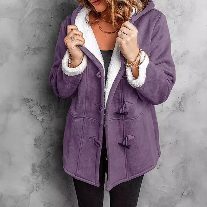 Manteau Femme en Daim Synthétique à Capuche – Doublure Polaire Ultra-Douce