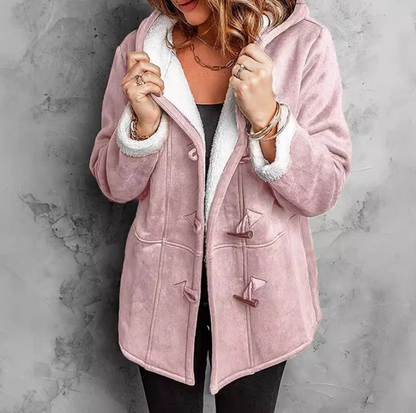 Manteau Femme en Daim Synthétique à Capuche – Doublure Polaire Ultra-Douce