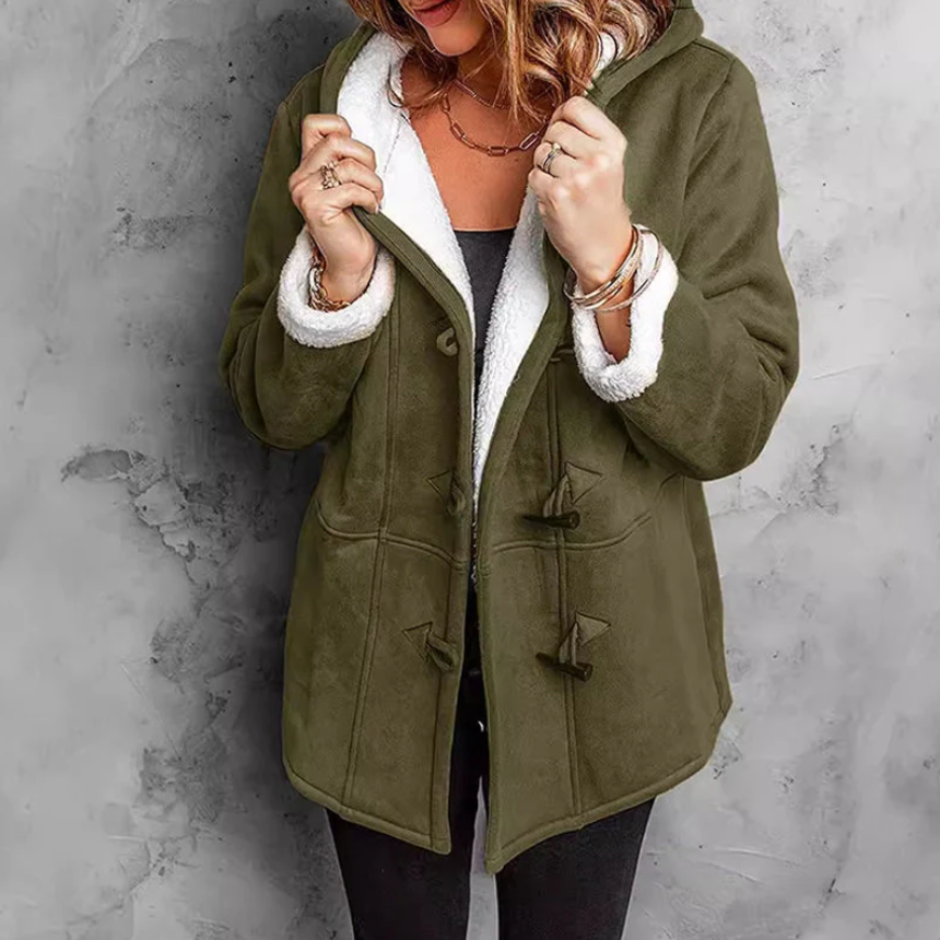 Manteau Femme en Daim Synthétique à Capuche – Doublure Polaire Ultra-Douce