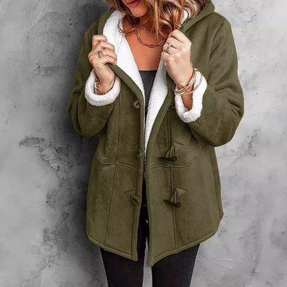 Manteau Femme en Daim Synthétique à Capuche – Doublure Polaire Ultra-Douce