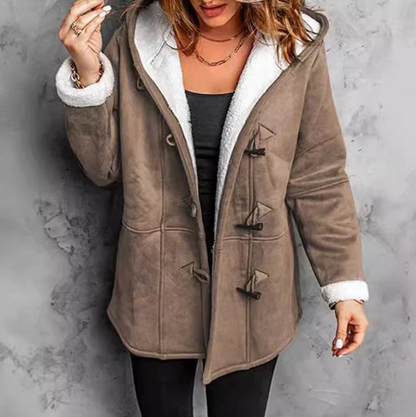 Manteau Femme en Daim Synthétique à Capuche – Doublure Polaire Ultra-Douce