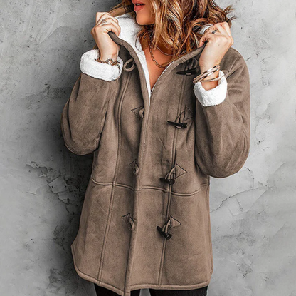 Manteau Femme en Daim Synthétique à Capuche – Doublure Polaire Ultra-Douce