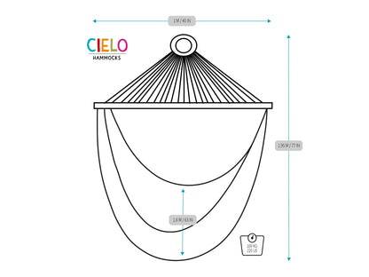 Hangstoel Oaxaca – Groot Formaat – 100% Katoen – Kleurrijk en Comfortabel