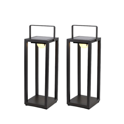 Buitenlamp op Zonne-energie – Solar Tuinverlichting met 3 Lichtstanden – Antraciet Aluminium – 50 cm