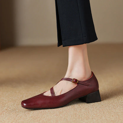 Scarpe con Tacco in Vera Pelle - Eleganza Classica con un Tocco Moderno