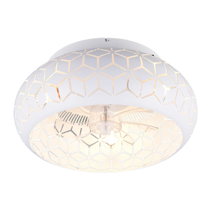 Plafondventilator Elynn met Lamp – Mat Zwart – Dimbaar LED – Plafondlamp Ventilator voor Koud & Warm Licht