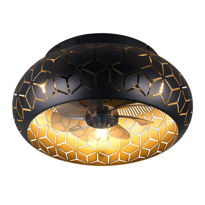 Plafondventilator Elynn met Lamp – Mat Zwart – Dimbaar LED – Plafondlamp Ventilator voor Koud & Warm Licht