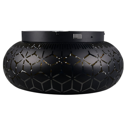 Plafondventilator Elynn met Lamp – Mat Zwart – Dimbaar LED – Plafondlamp Ventilator voor Koud & Warm Licht