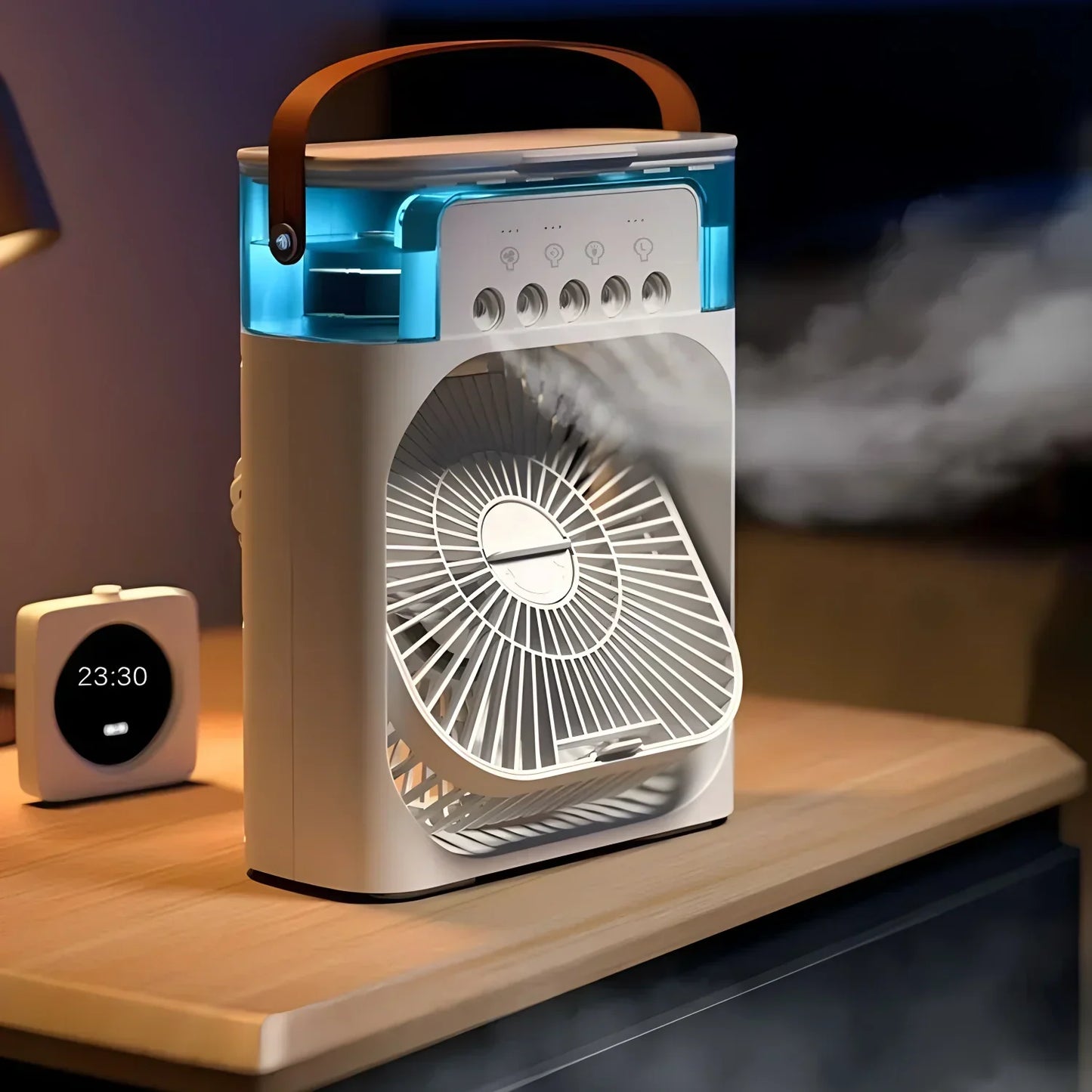 Venti 3-in-1 Mobiele Airco – Ventilator, Luchtbevochtiger en LED Sfeerverlichting
