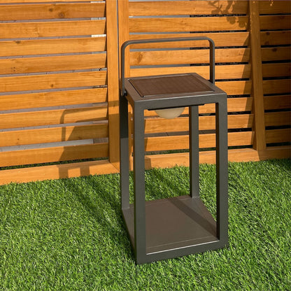 Buitenlamp op Zonne-energie – Solar Tuinverlichting met 3 Lichtstanden – Antraciet Aluminium – 50 cm