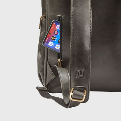 Alpha Travel Rugzak Zwart – Heren Rugzak met Laptopvak – Waterdicht en Stijlvol