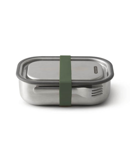 RVS Lunchbox Groot – Duurzame Broodtrommel met Luchtdichte Deksel – Olijfgroen