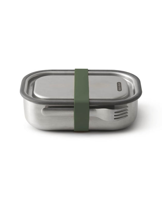 RVS Lunchbox Groot – Duurzame Broodtrommel met Luchtdichte Deksel – Olijfgroen