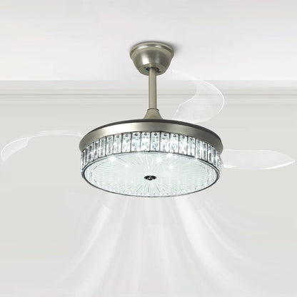 Plafondventilator Depuley 42” – Kristallen Kroonluchter – Inklapbare Bladen – LED – Dimbaar – Stille DC Motor – Afstandsbediening