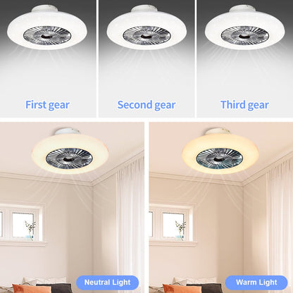 Plafondventilator DLLT 23” – LED – Dimbaar – Ingebouwde Lamp – 7 Bladen – Stille DC Motor – Afstandsbediening – Flush Mount