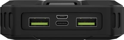 Goobay 20.000 mAh Solar Powerbank – Powerbank op Zonne Energie – USB-C + 2x USB-A – QuickCharge 3.0 & PD – Zaklamp – IP44 Spatwaterdicht