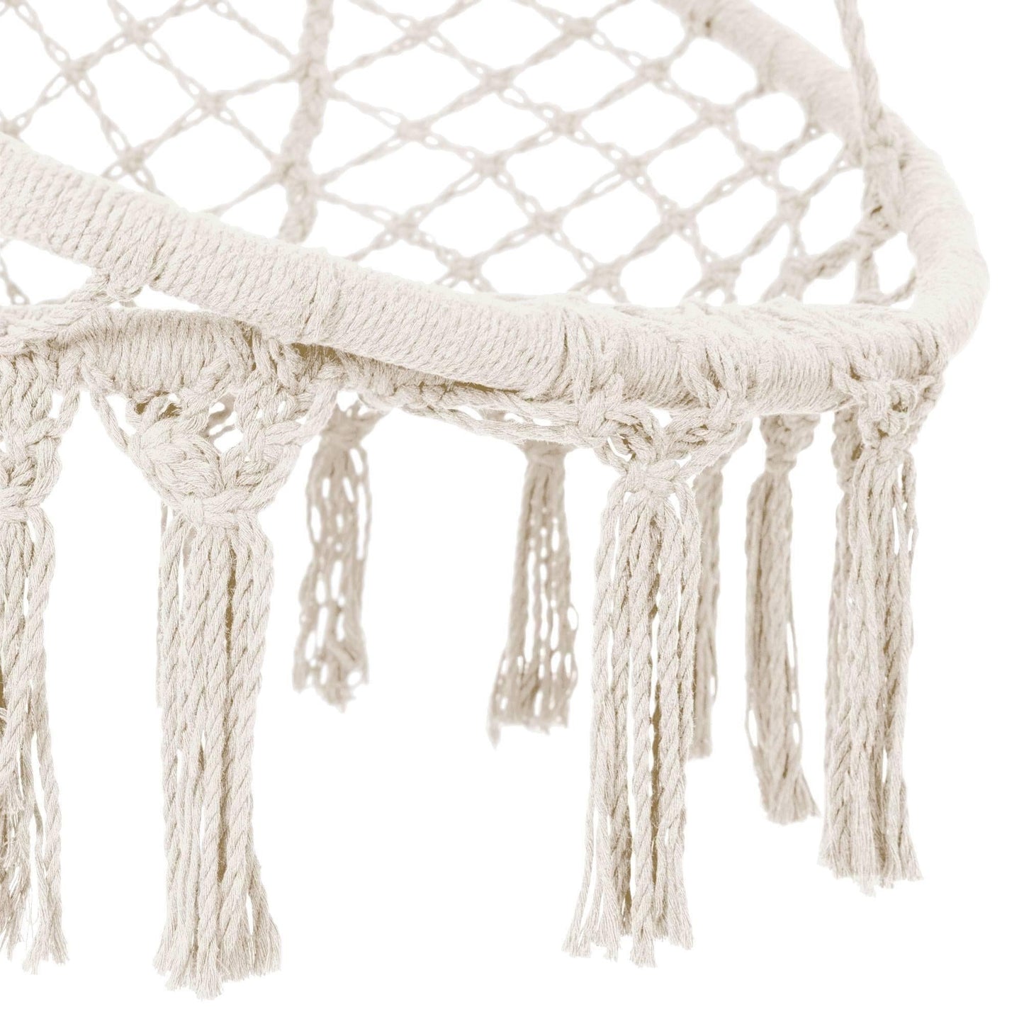 Hangstoel Grace – Boho-Stijl, Katoen, Binnen & Buiten – Comfortabel Relaxen in Tuin of Woonkamer