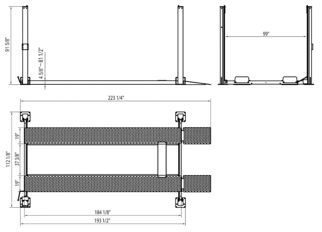 APlusLift 8000LB Sollevatore Auto a 4 Colonne Portatile per Parcheggio e Stoccaggio – HW-8S o HW-8SXLT – APlusLift